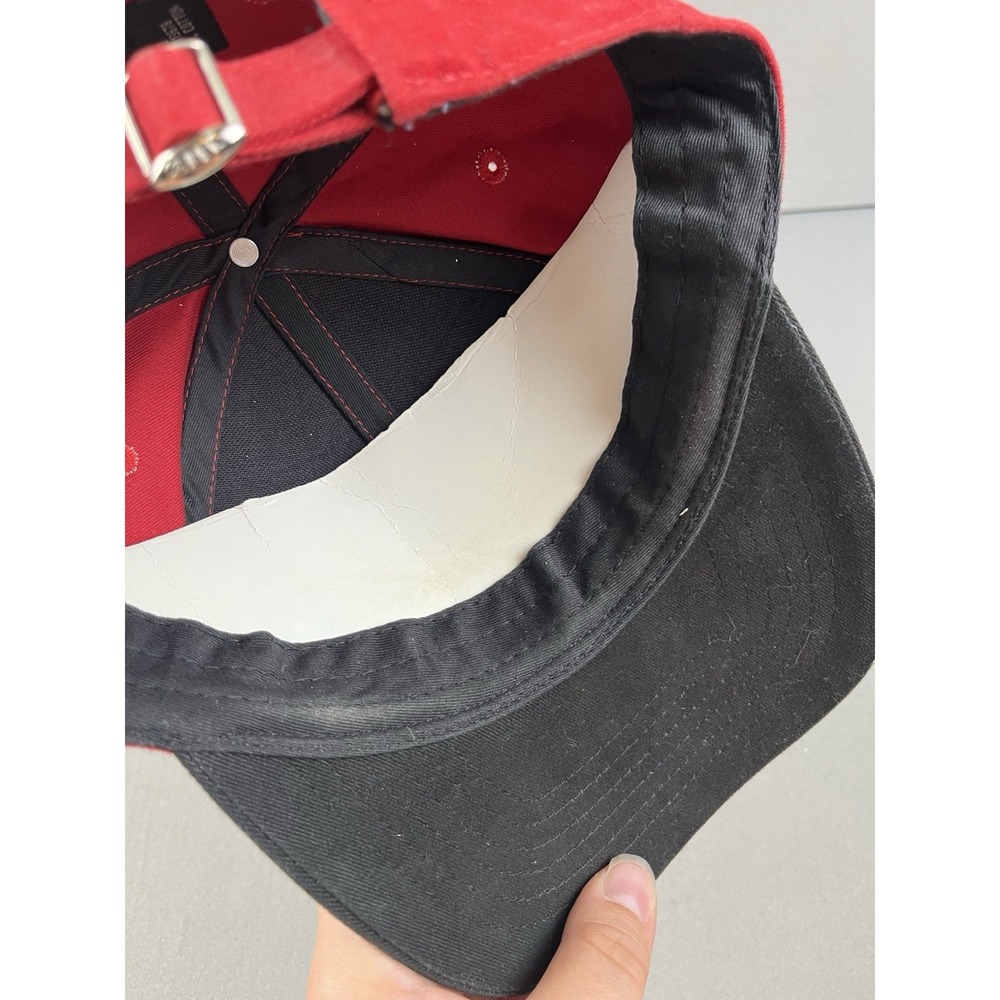 Talkeetna Alaska Hat Cap Strap Red Black Drift Creek Outdoors Moose Men NWOT - Picture 10 of 13